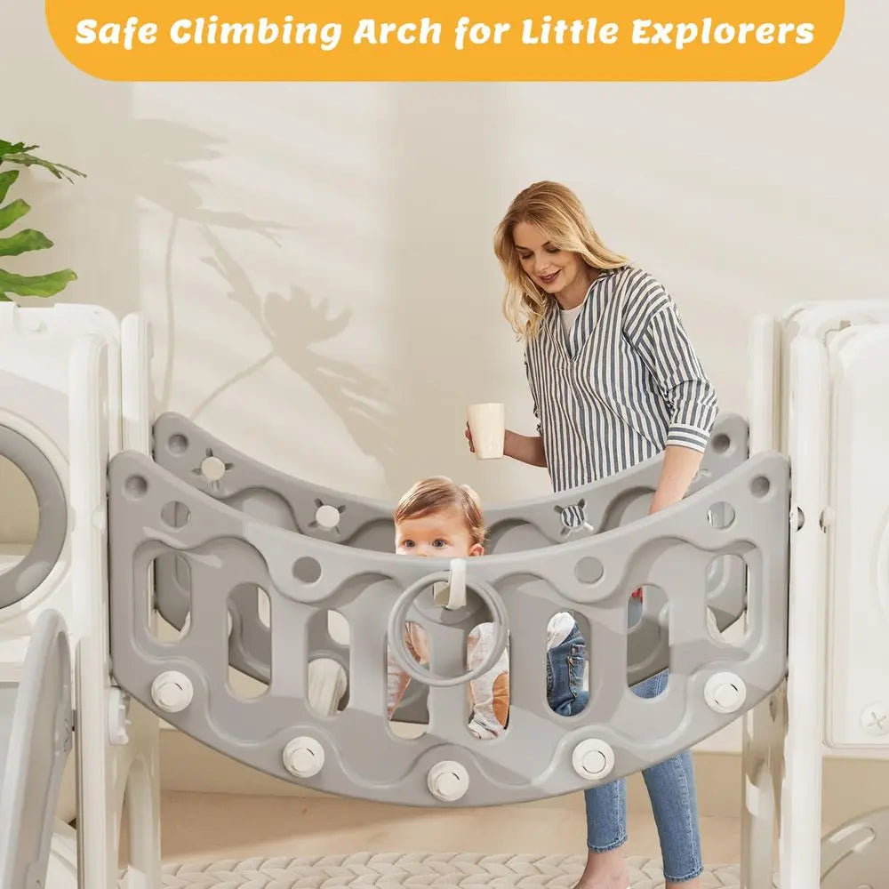 11 in 1 Toddler Slide and Swing Set, Kids Slide for Toddlers, Outdoor Indoor Playground for Toddlers 13, Toddler PlaySet with B