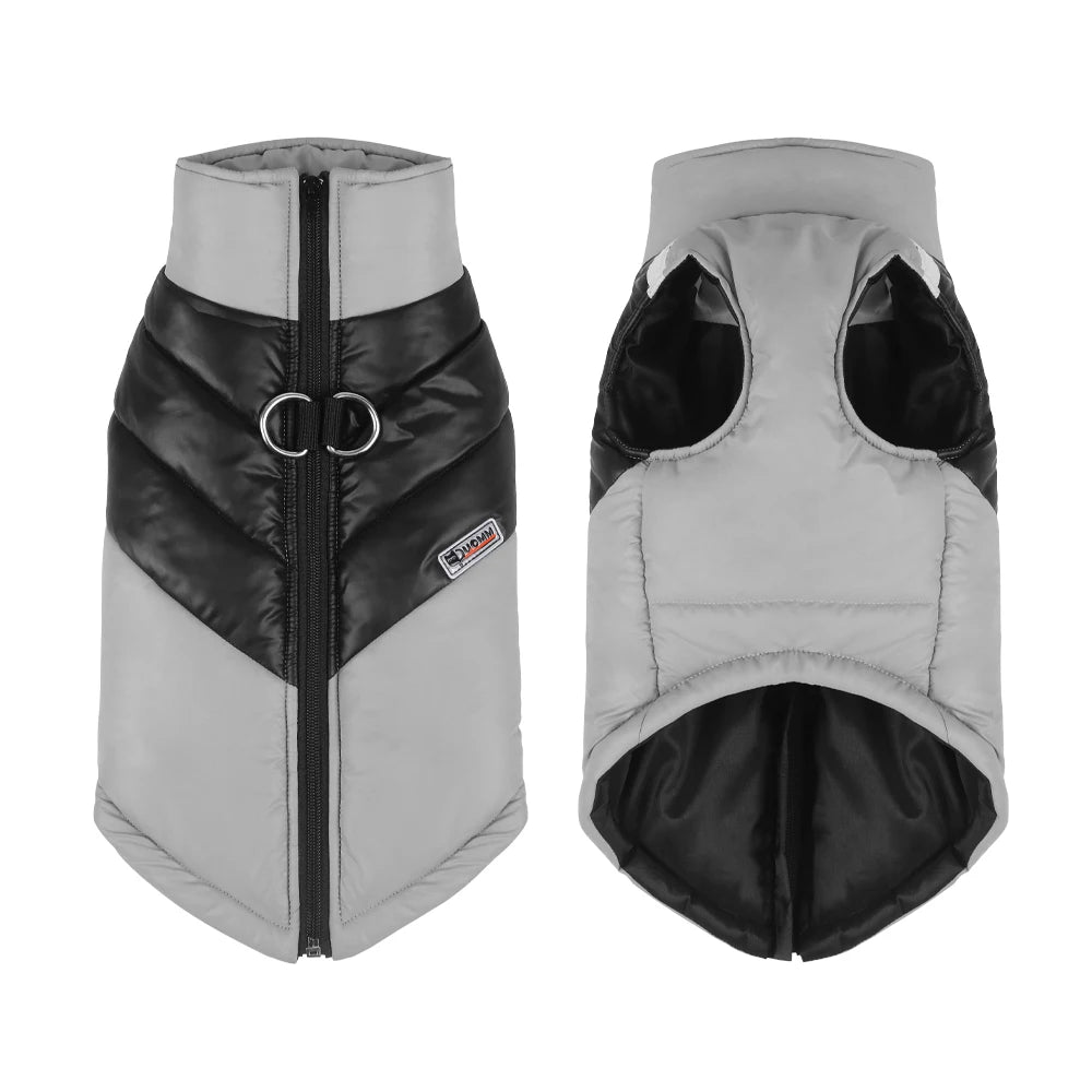Winter Clothes for Dogs Warm Clothing Labrador Cotton Coat Harnesses Pet Products Clothes for Small Large Dog Reflective Stripe