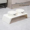 Elevated Pet Dog Feeder Bowls Raised Stand with Double Stainless Steel Food Water Bowls For Small Medium Large Dogs Cats