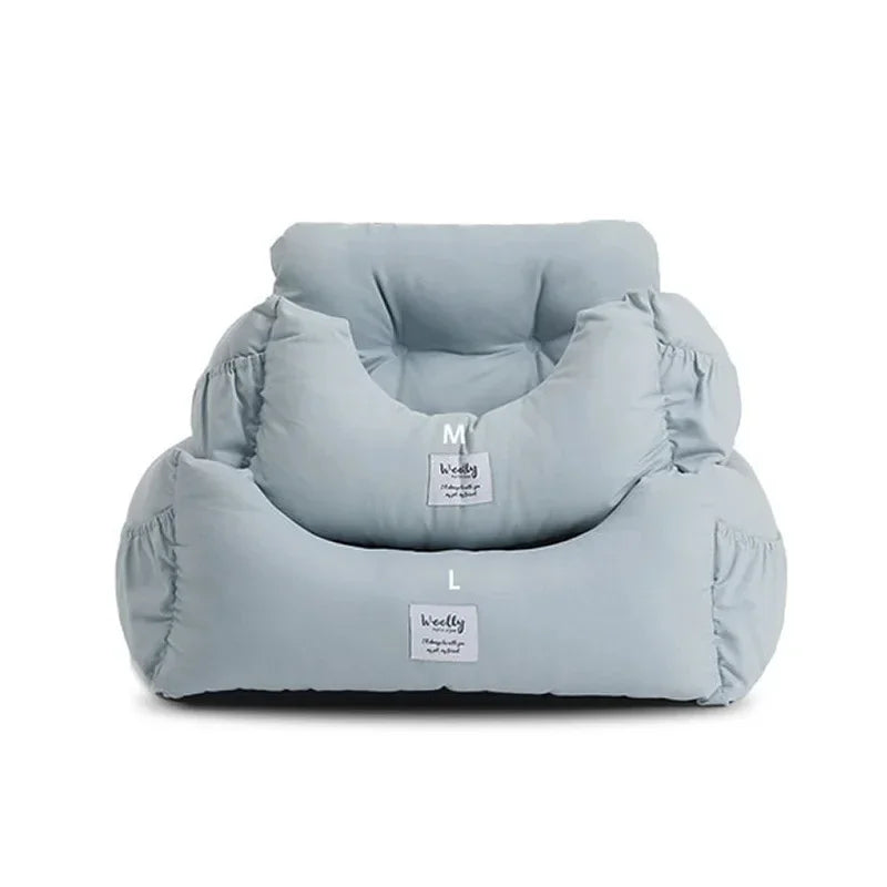 Pet Dog Portable Car Seat Central Control Nonslip Dog Carriers Safe Car Armrest Box Booster Kennel Bed for Small Dog Cat Travel