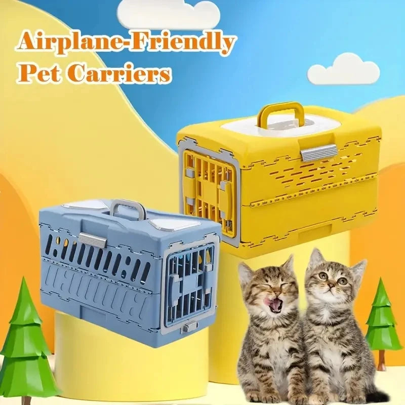 Portable Pp Material Outdoor Pet Cage, Foldable Durable PetTravel Carriers Dog Cage Large Cat Carrier Hard - Play Paws Toys