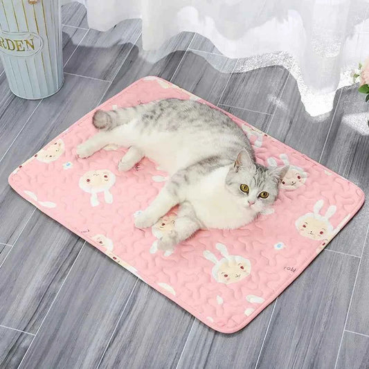 Summer Mat Pet Cooling Ice Blanket Mat Moisture Proof Dog Floor Sofa Cushion Skin Friendly Cat Sleep Breathable Pet Bed Covers