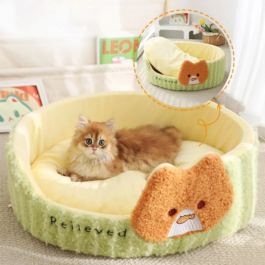 HOOPET Cats Bed Dogs Nest Pet Bed Kennel Non-Slip Winter Warm Small Dog Kennel Sleeping Soft Puppy Cushion Pet Supplies - Play Paws Toys