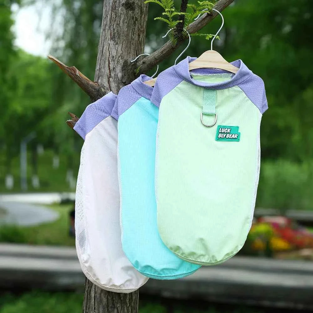 Dogs Cats  UV Protection  Vest  Ice Silk Fabric, Sun Block, Breathable Mesh for Summer outdoor pet clothes