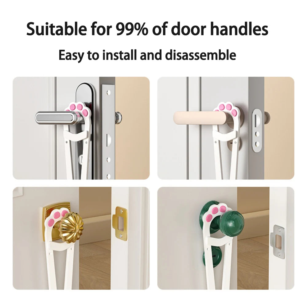 Adjustable Cat Door Latch Bracket Easy to Install Pet Door Latch Dog Door Elastic Holder Latch No Tools Required Pet Gate Supply