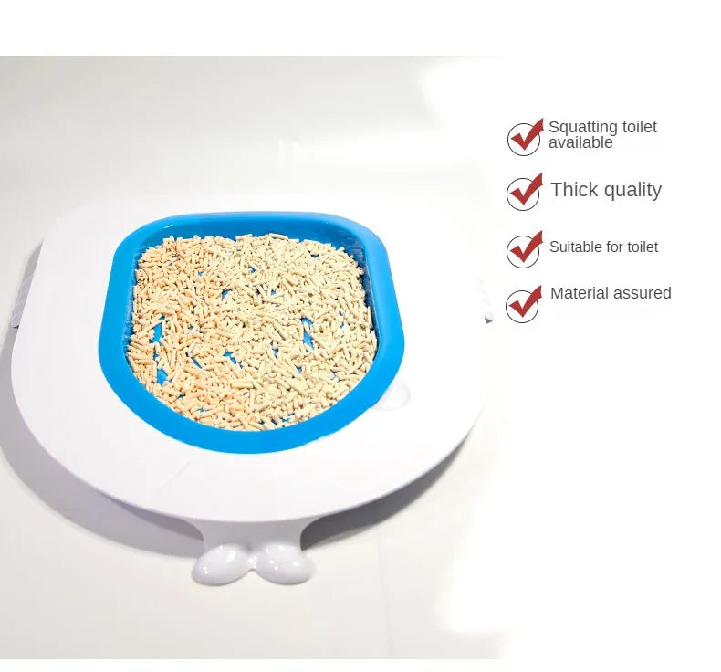 Reusable Plastic Toilet Training Kit for Cats, Toilet Trainer, Toilet for Puppy, Cat Litter Mat, Cleaning Product, Best