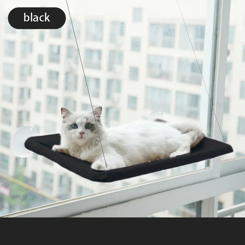 Pet Cat Hammock Aerial Hanging Cat Bed Cats Bed House Kitten Climbing Frame Sunny Window Seat Nest Bearing 20kg Pet Accessories - Play Paws Toys