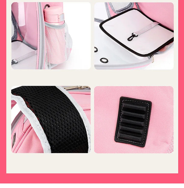Cat Outing Bag Pet Extra Large Space Carrying Bag Cabin Aviation Box Cat Backpack Bag Side Opening - Play Paws Toys