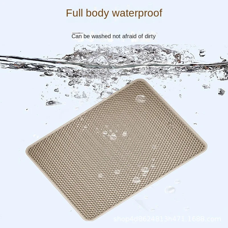 Large size Cat Litter Mat Eva Double Layer Waterproof Cat Litter Mat Pet Litter Box Mat Pet Toilet Cat Mat Cat Toilet Mat - Play Paws Toys