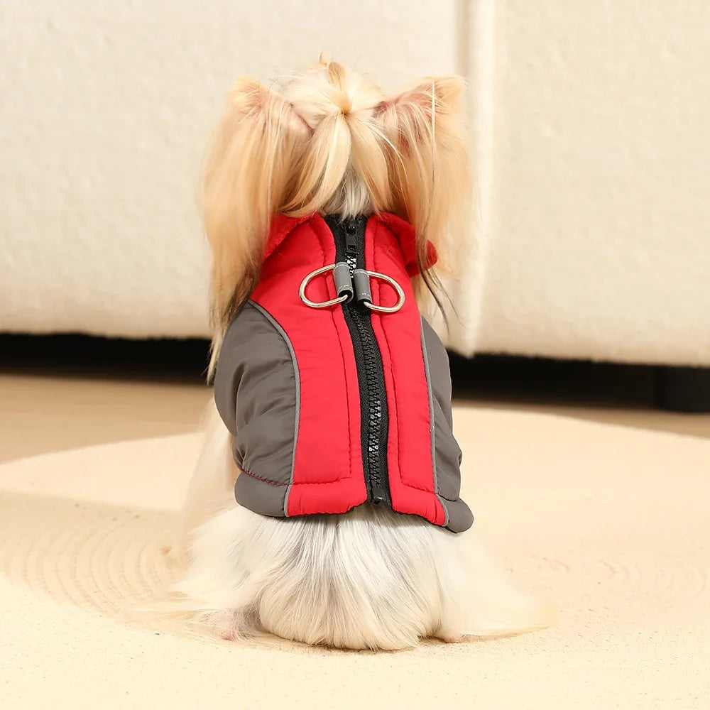 Winter Warm Pet Dog Clothes For Small Medium Dogs Coat Waterproof Reflective Puppy Jacket Elastic French Bulldog Outfit Apparel