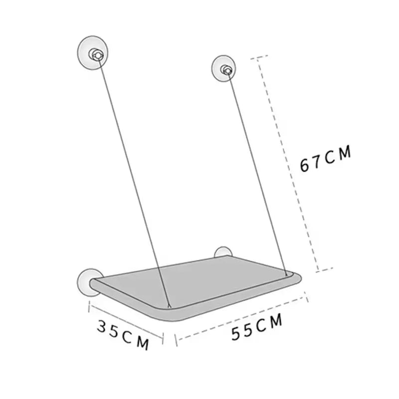 Winter Cat Window Hanging Hammock Bed Suction Cup Space Saving All Seasons Easy Install Pet Bed Cat Climbing Frame - Play Paws Toys