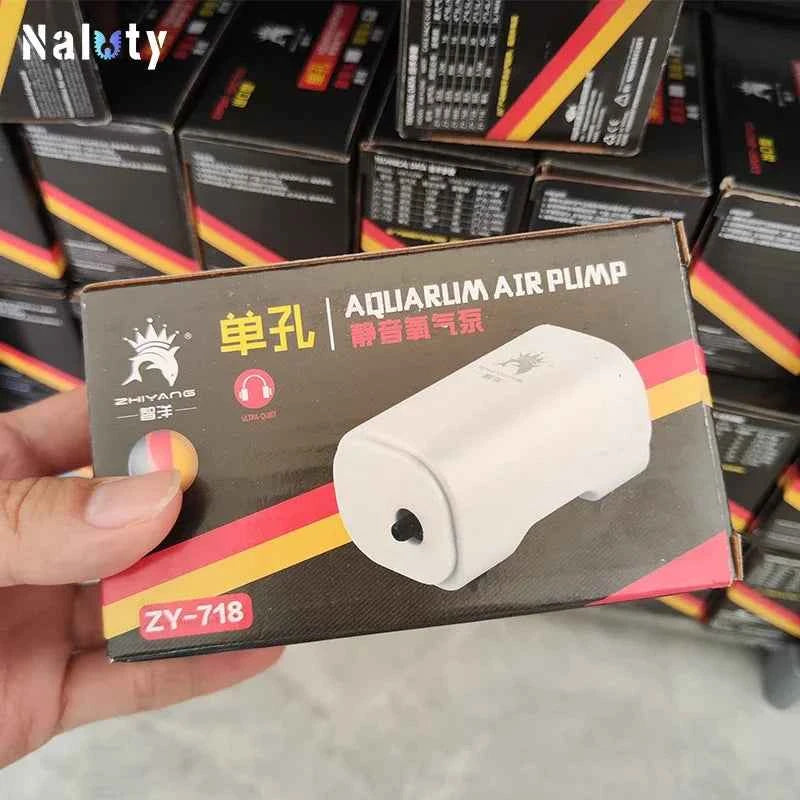 3W Silent Aquarium Air Pump Ultra Silent Fish Tank Air Compressor 220V-240V 110V Bubble Pump for Aquarium Oxygenation