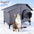 KEMORELA Winter Outdoor Cat House Equipped with an Escape Door - Large Feral Cat Shelter Collapsible Shelter for Small Dogs&Cats - Play Paws Toys