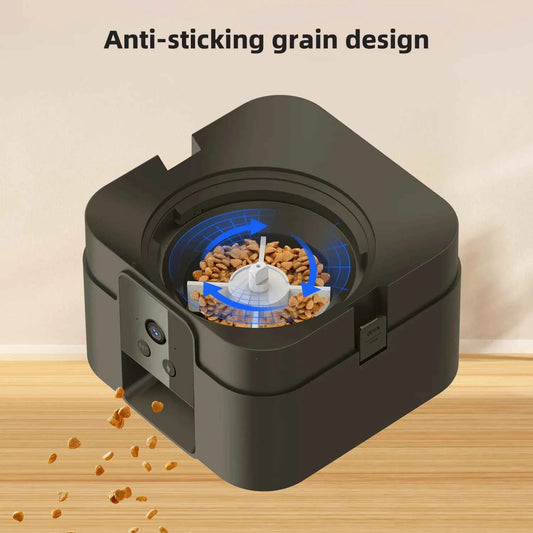 2L Push Button WiFi Camera USB Automatic Pet Feeder Smart Cat Feeder Slow Dog Feeder with Timer Video Pet Feeder Food Bowl#Color