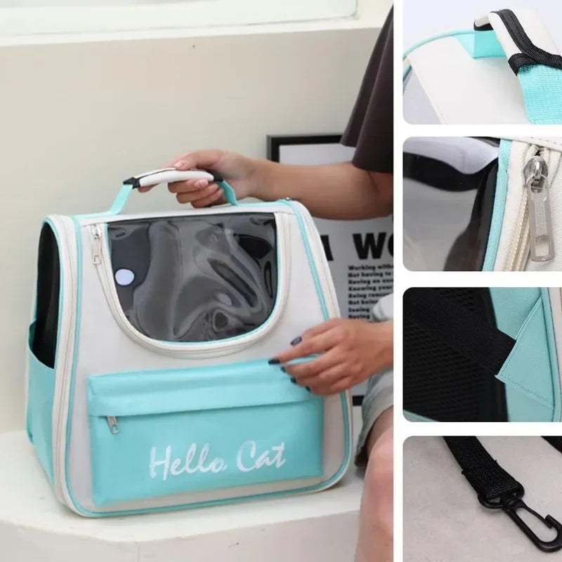 Cat Carrier Bags Windproof Outdoor Travel Backpack for Cat Small Dogs Transport Carrying Bag Cat Backpack Carriers With Cushion - Play Paws Toys