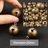 6/8/10/12/14/16/18/20/25mm Bronze Metal Jingle Bells Loose Beads Festival Party Christmas Decoration DIY Crafts Accessories