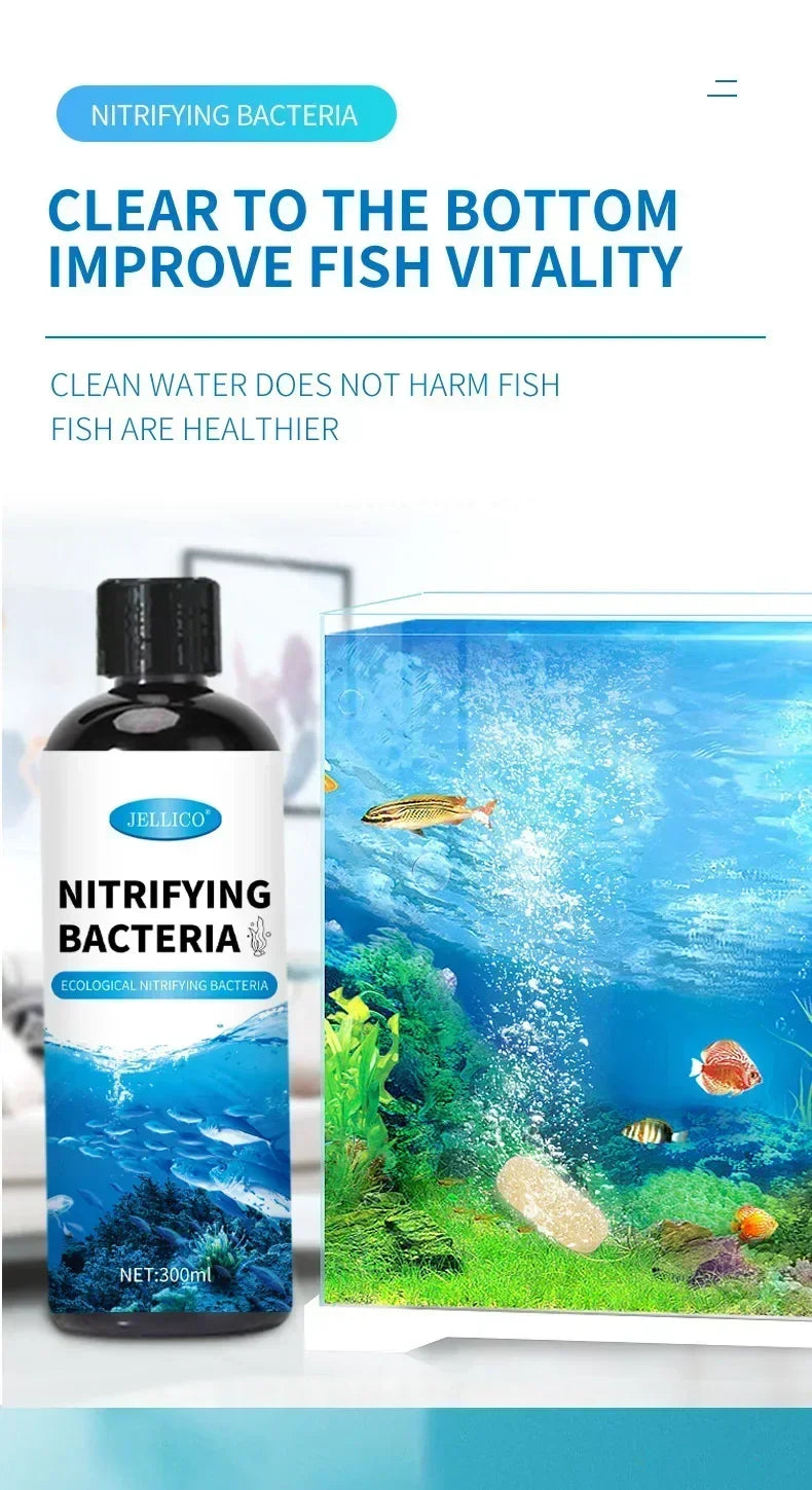 300ml Nitrifying Bacteria Liquid Fish Tank Water Purifier Aquarium Fish Farming Medicine Supplies Fishbowl Water Treatment
