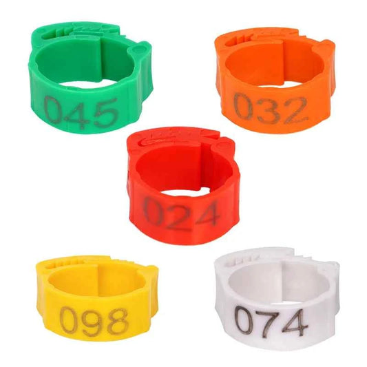 10-50PCS High-quality Chicken Foot Ring 5 Colors Numbered Identification Leg Rings Clip For Poultry Chickens Ducks Geese Parrot