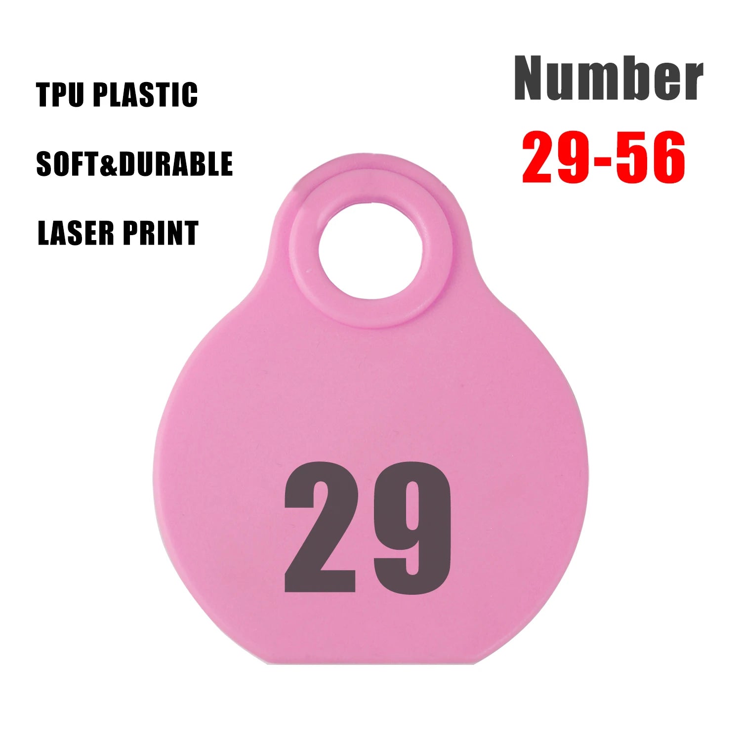 28 Pcs Farm Sheep Calf Sheep Animal Tag With Double Sided Numbers 01-84 Adjustable Pet Livestock Tag Collar Marking Label Collar