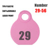 28 Pcs Farm Sheep Calf Sheep Animal Tag With Double Sided Numbers 01-84 Adjustable Pet Livestock Tag Collar Marking Label Collar