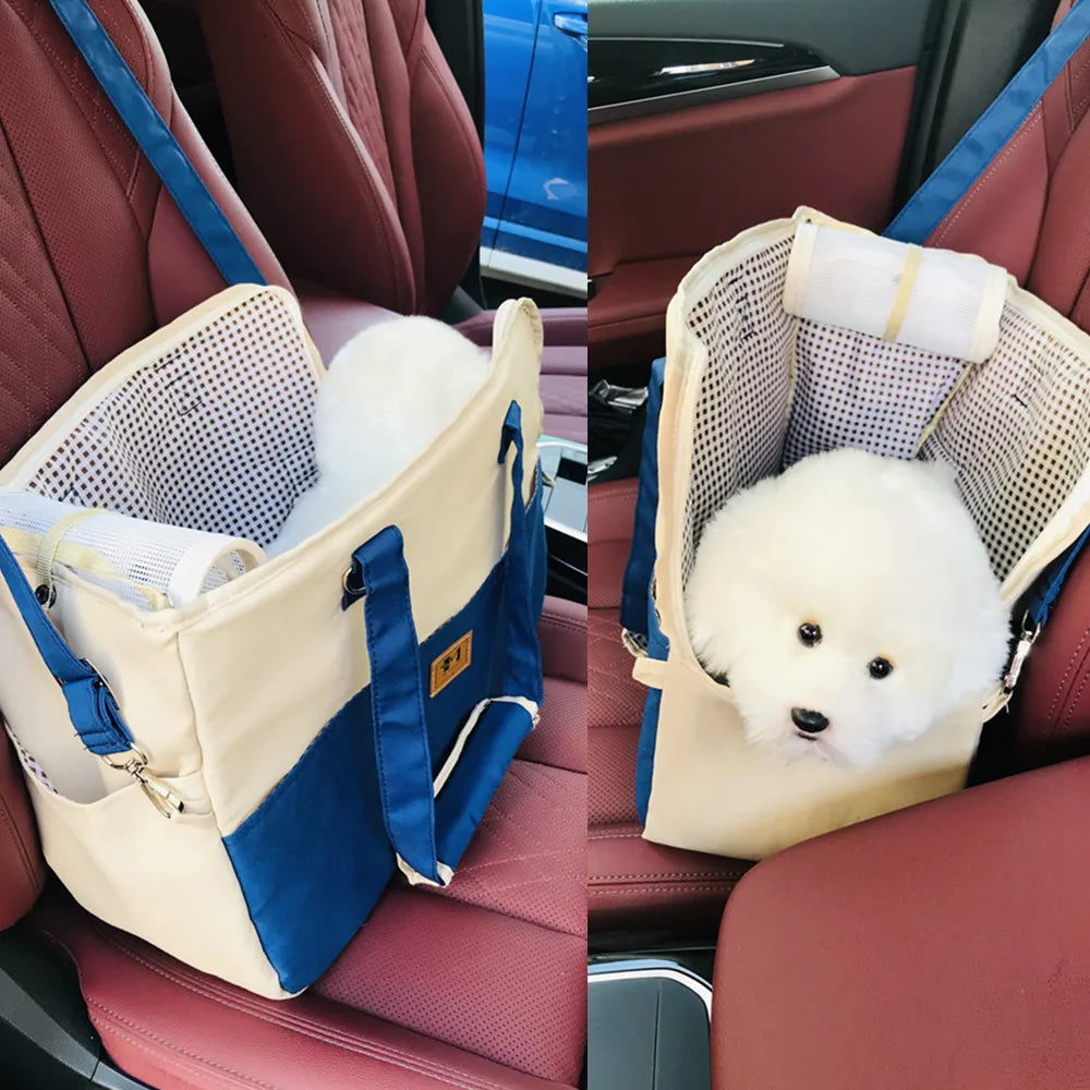 Dog Car Seat Dog Booster Car Seat Cat Carrier Bag Cat Bed for Small Dogs Cats Pet Car Seat with Pad and Straps for Dogs Cats - Play Paws Toys