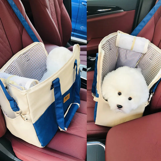 Dog Car Seat Dog Booster Car Seat Cat Carrier Bag Cat Bed for Small Dogs Cats Pet Car Seat with Pad and Straps for Dogs Cats - Play Paws Toys