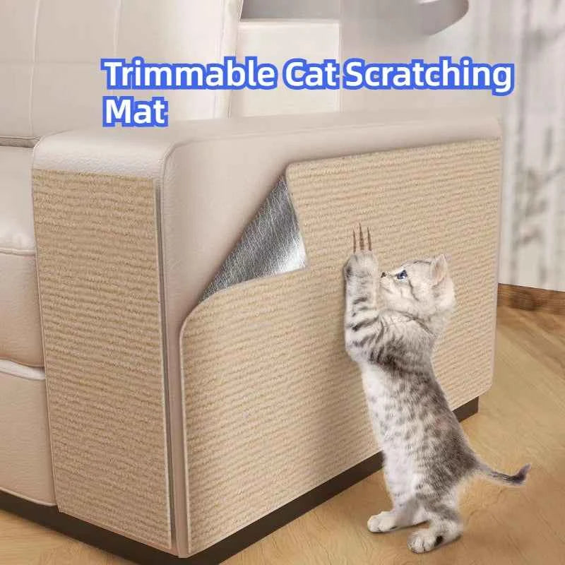 Trimmable Cat Scratching Mat Cat Scratcher Sofa Tape Scratching Post Self-adhesive Carpet Cats Scratch Board Cat Accessories