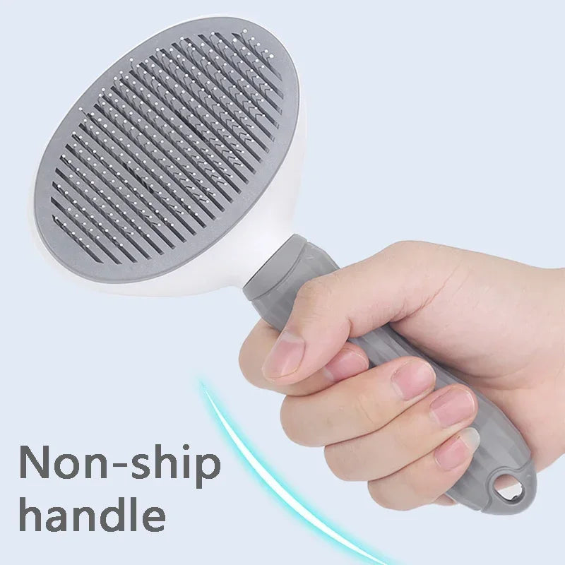 Self Cleaning Pet Hair Remover Comb Dematting Grooming Brush for Dogs Cats Essential Fur Care Tool & Pet Accessories