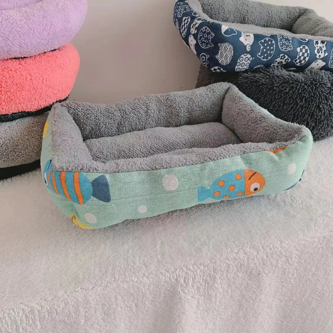 Soft Pet Bed Cat Bed Dog Bed Pet Mattress with Pillow Winter Warm Comfortable Sleeping Mat for Cats Dogs Plush Cat Mat Cat House - Play Paws Toys
