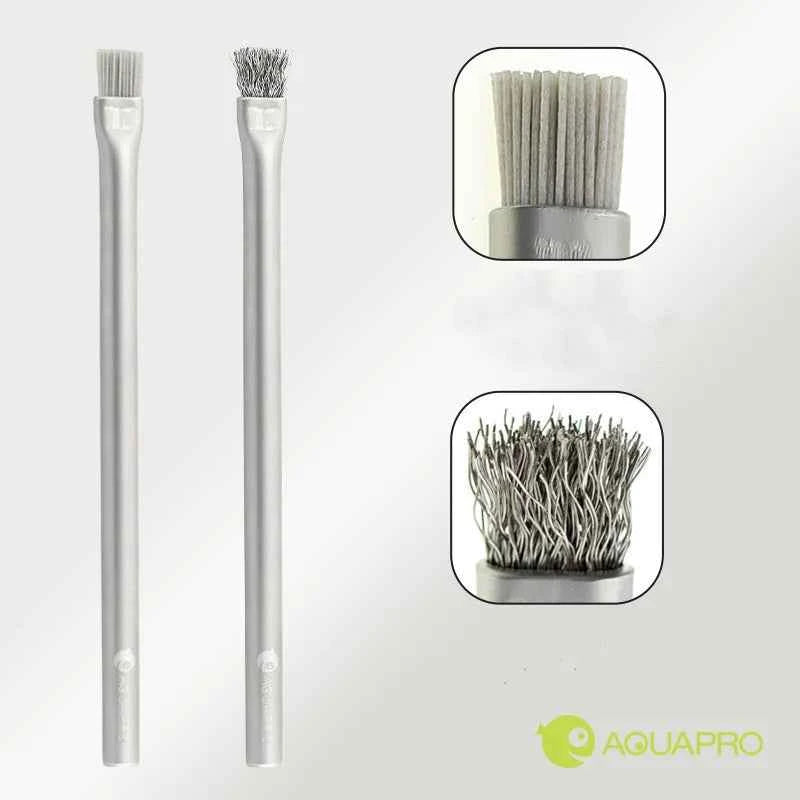 Aquapro Algae Brush Aquarium Accessory Fish Tank Cleaning Tool Stainless Steel Hard Pro Water Cleaner Remover Plant ADA Quality