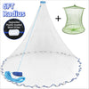 American Saltwater Fishing Cast Net for Bait Trap Fish 3/4/5/6/7/8/9/10ft Radius Casting Nets with Heavy Duty Zinc Sinker Weight