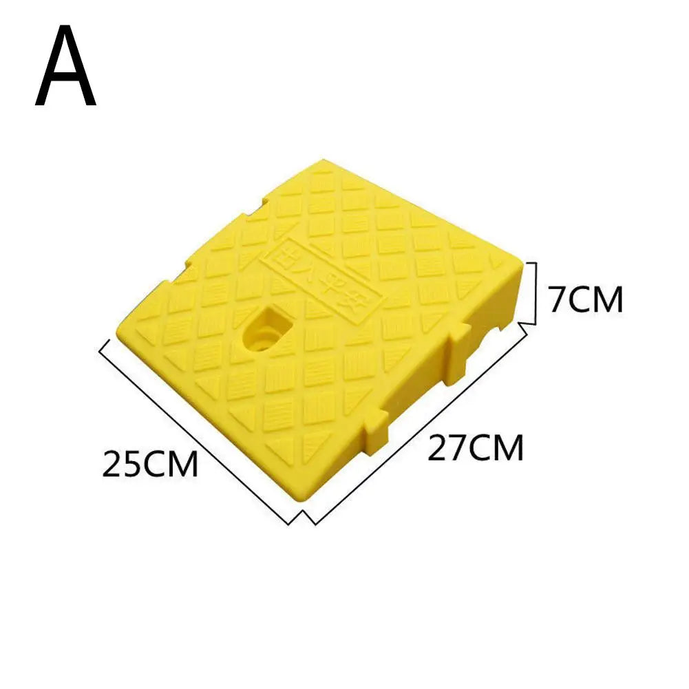Car Driveway Ramp Kit 7/13cm Height  Portable Anti-Slip Wheel Chock Heavy Duty Threshold Ramps for Vehicle Maintenance & Loading