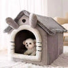 House Style Pet Bed for Small Dogs & Cats - All Season Removable Washable Dog House Winter Warm Teddy Bed Pet Supplies - Play Paws Toys