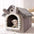 House Style Pet Bed for Small Dogs & Cats - All Season Removable Washable Dog House Winter Warm Teddy Bed Pet Supplies - Play Paws Toys