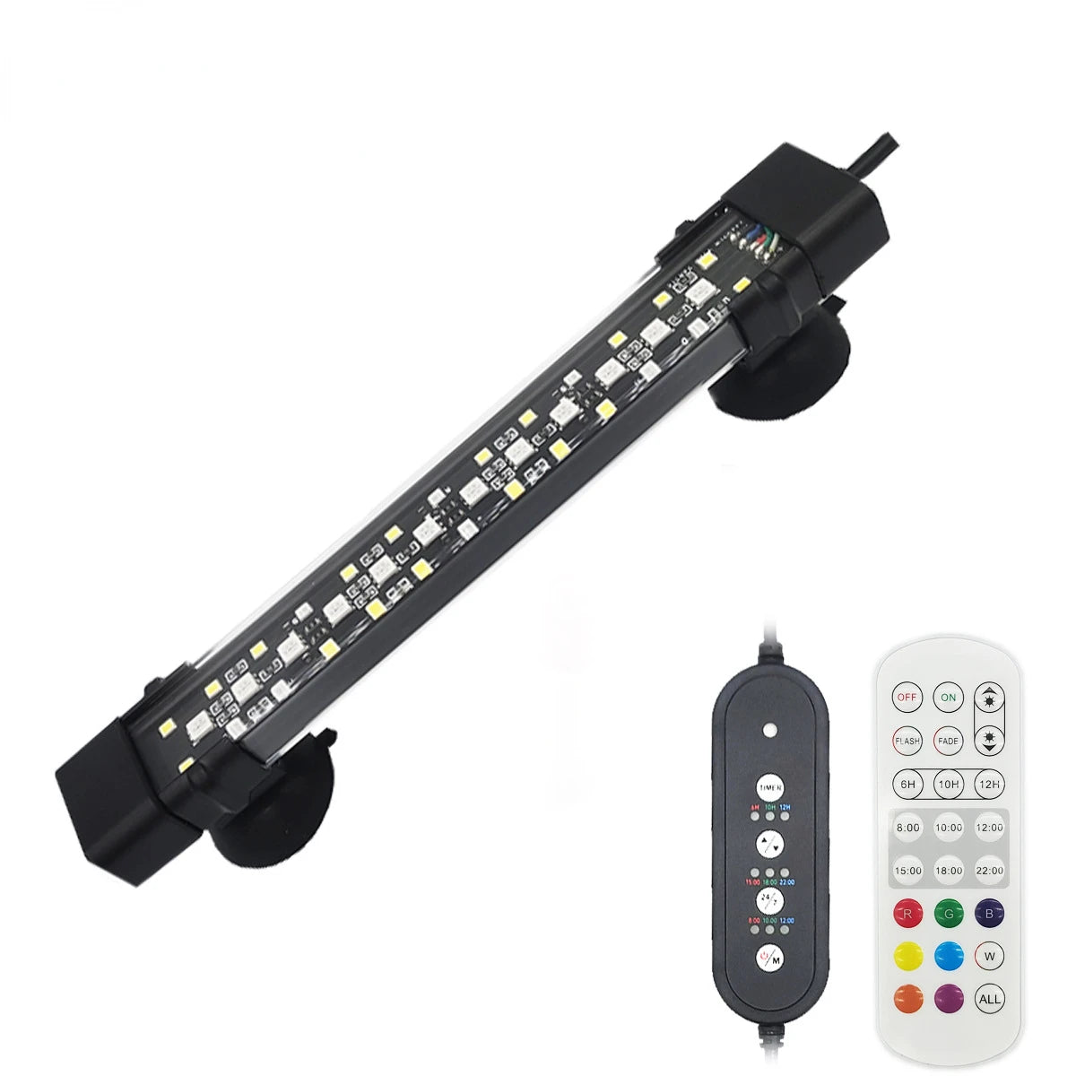 20-70cm Fish Tank 24/7 Full Spectrum Lighting LED Light Aquarium Decoration Aquatic Plant Growth Lamp IP68 Waterproof Freshwater