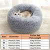 Soft Long Plush Cat House Beds dog Calm Warm Faux Fur Bed Donut Round Comfortable Sleeping Bed Washable for Small Medium Dog Cat - Play Paws Toys