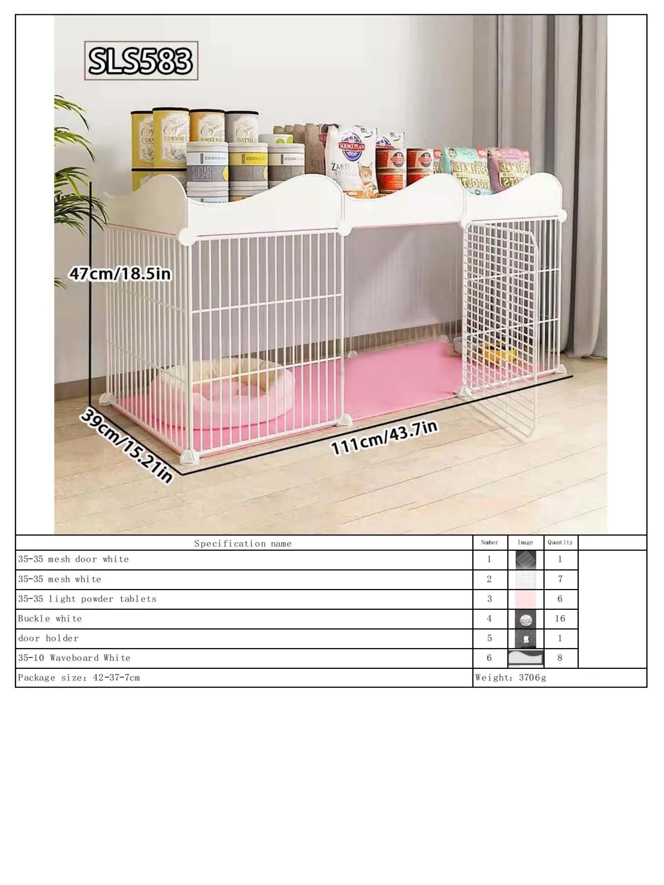 Cat Cage for Home Use, Indoor Pet Cat Large Space, Luxurious Small Cat House, Three-Story Multi-Cat Portable Assembly Empty Cage - Play Paws Toys