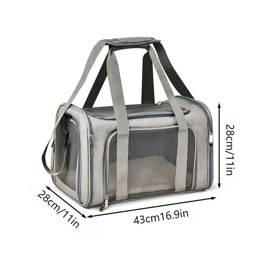 1PC Cat, Dog Carrier for Small Medium Cats Puppies up to 15 Lbs, Collapsible Travel Puppy Carrier - Play Paws Toys