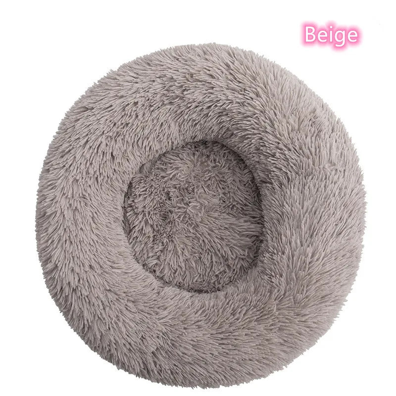Super Soft Pet Cat Bed Plush Full Size Washable Calm Bed Donut Bed Comfortable Sleeping Artifact Suitable For Winter - Play Paws Toys