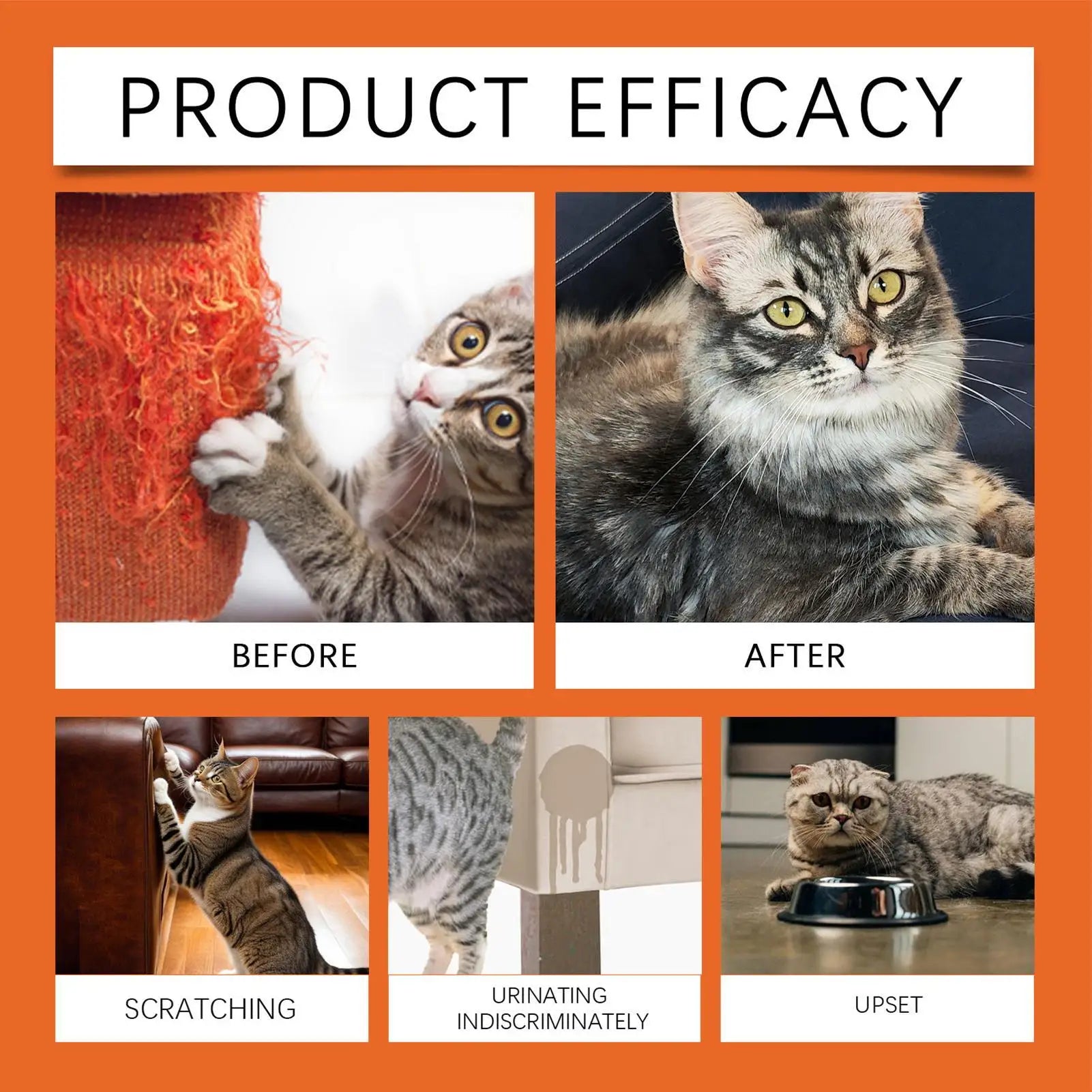 100ml Cat Anti scratch Spray Orange Fragrance Sofa Curtain Protectors Restricted Area Stop Cats Dogs Scratching Pet Training Aid