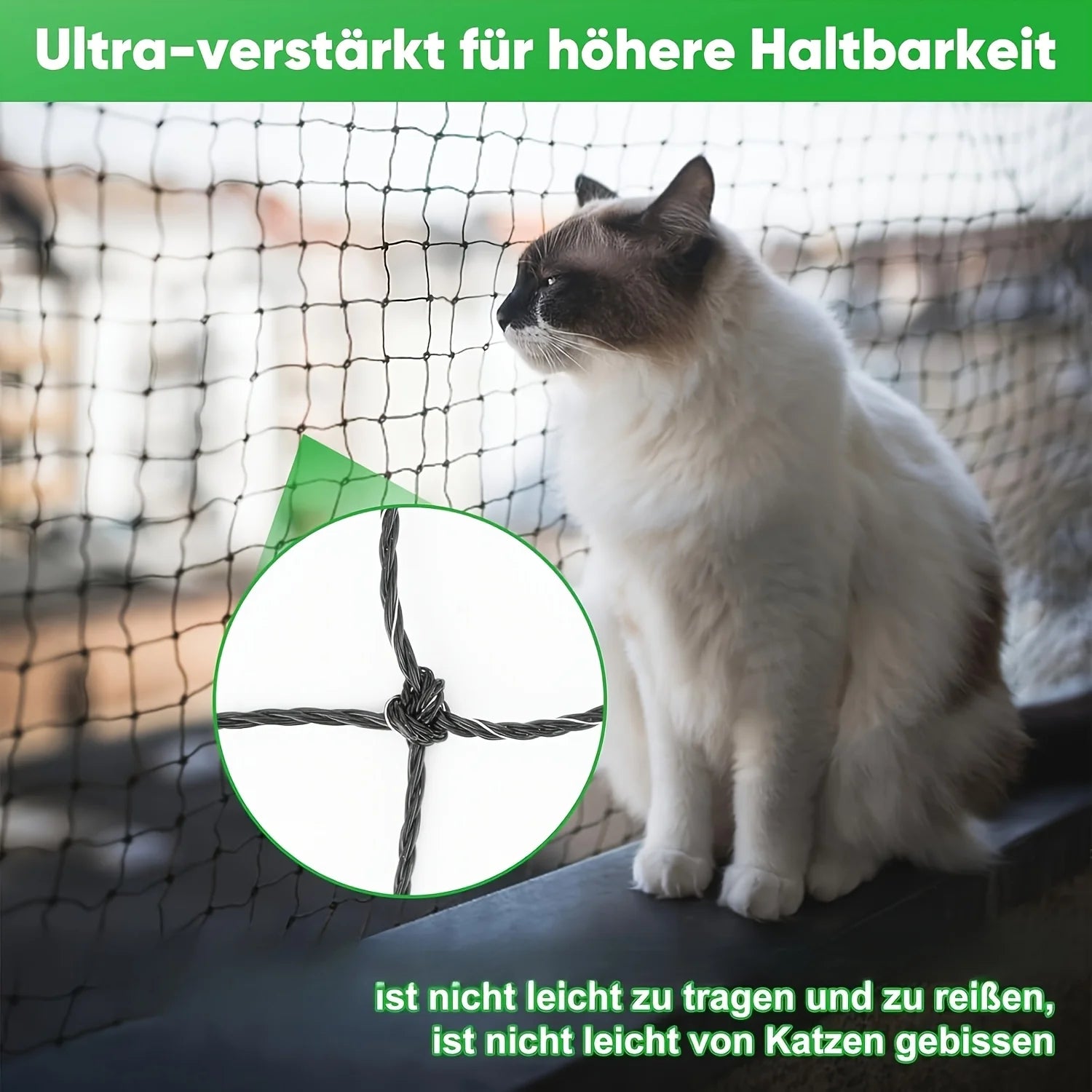 Balcony Netting for Pets Anti-Fall Mesh Cat Safety Fence for Patio Pet Guard Netting for Balcony Stairs Doorway Window Gate Deck