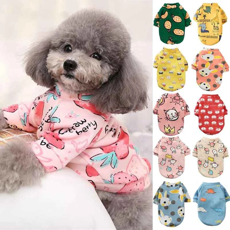 Dog Clothes Sweater Fleece Sweatshirt Pet Outfit Winter Clothes Cotton Puppy Hoodies for Small Medium Large Dogs