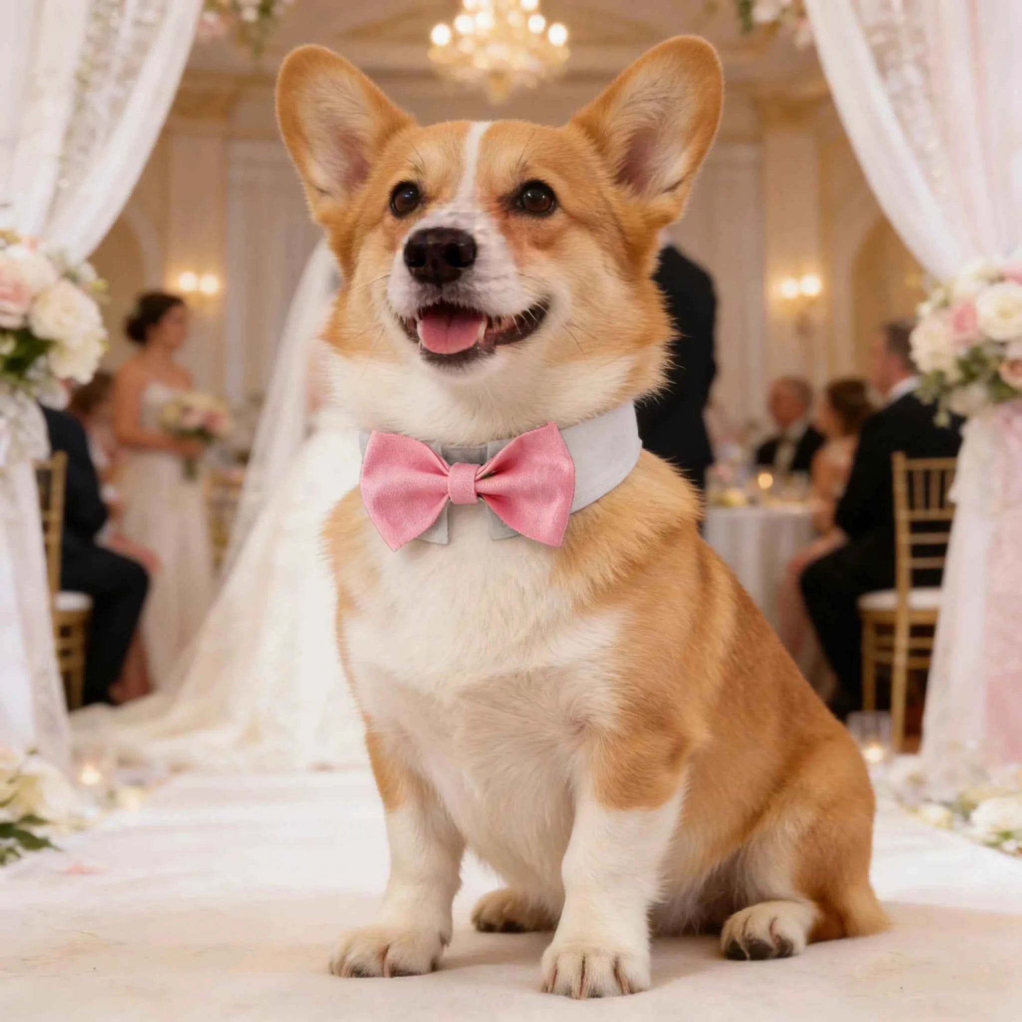 Sucado Adjustable Dog Cat Formal Necktie Tuxedo Bow Tie Collar Wholesale Pet Apparel Accessories for Wedding Holiday Party Gift