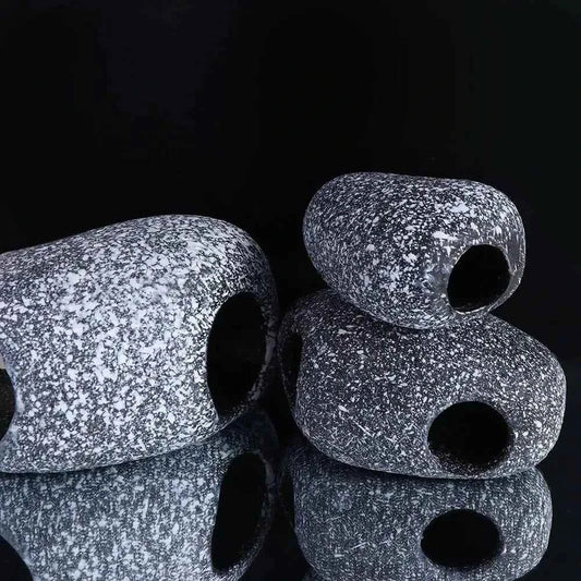 Ceramic Cichlid Stone Cave Eco-friendly Delicate Fish Eluding House Creative Simulated Hiding Tank Cave Breeding Tank