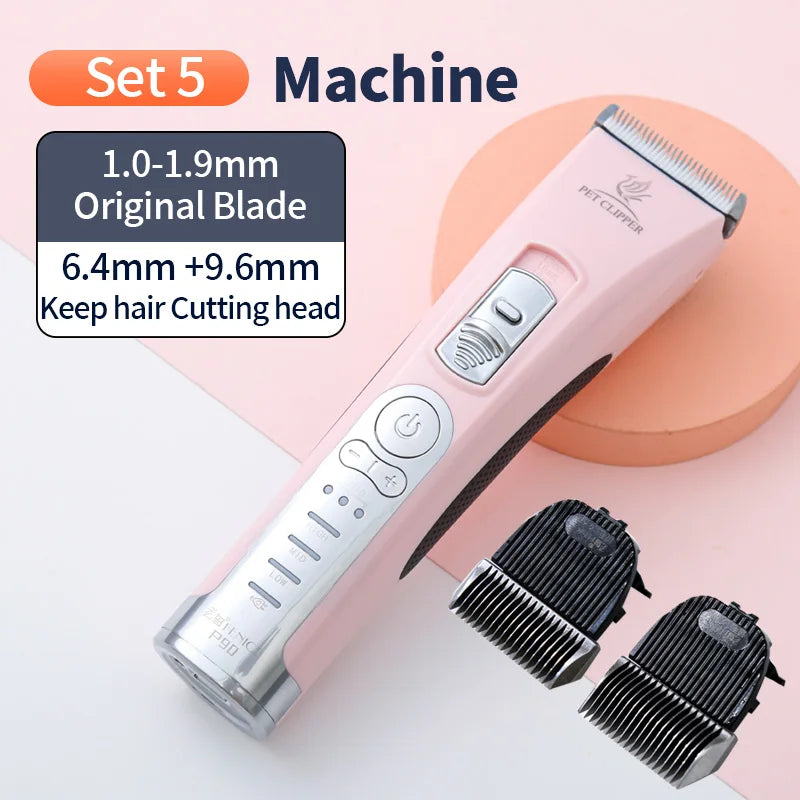 Fenice Clipper Dogs Professional LCD Screen Pet Cat Clippers Electrical Grooming Trimmer Rechargeable Haircut Machine Animals