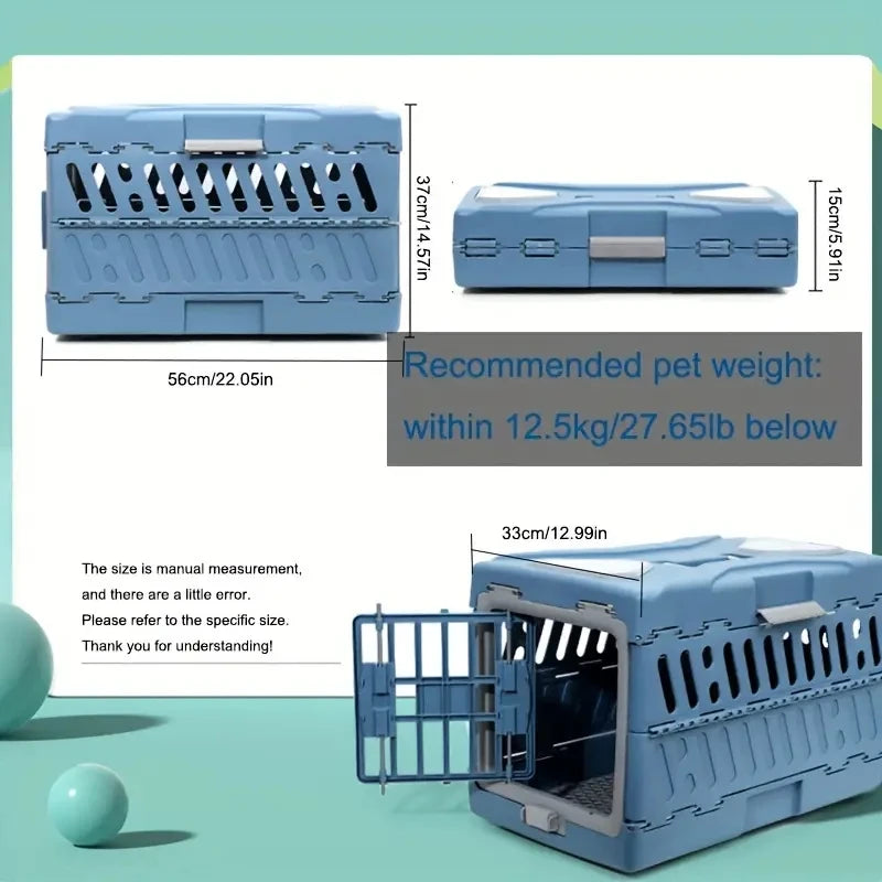 Portable Pp Material Outdoor Pet Cage, Foldable Durable PetTravel Carriers Dog Cage Large Cat Carrier Hard - Play Paws Toys
