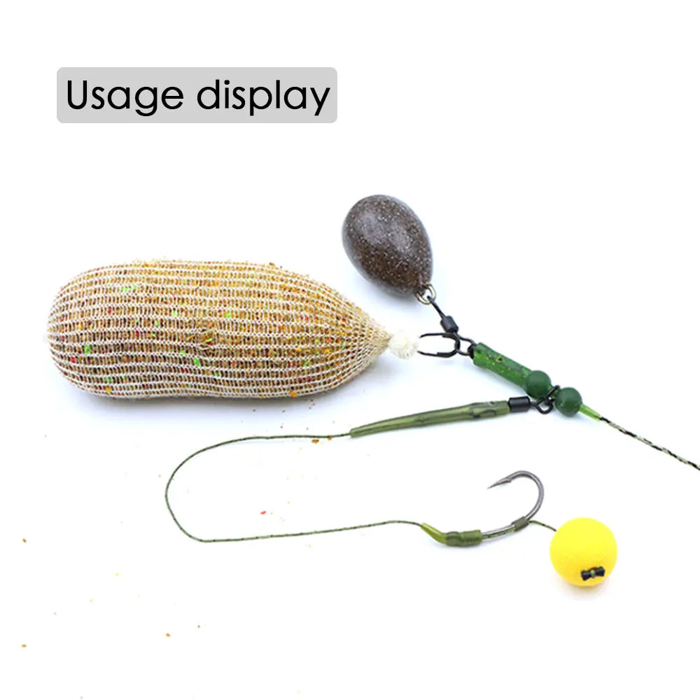 20pcs Carp Fishing Accessories PVA Bag Link Clips Method Feeder Hair Rig Bait Boilie Connector Quick Change Swivels Fish Tackle