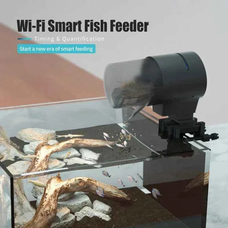 iLONDA New Wi-Fi Automatic Fish Feeder 2nd Generation  Feed Dispenser Long Range Remote Control with Timer Countdown Feeding