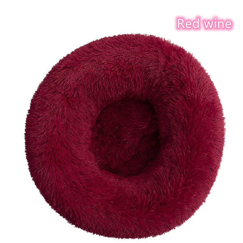 Super Soft Pet Cat Bed Plush Full Size Washable Calm Bed Donut Bed Comfortable Sleeping Artifact Suitable For Winter - Play Paws Toys