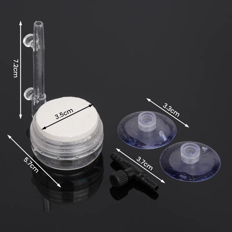 Glass/Acrylic Co2 Diffuser Aquarium Spiral Carbon Dioxide Atomizer Diffuser with Suction Cup for Aquarium Fish Tank Accessories